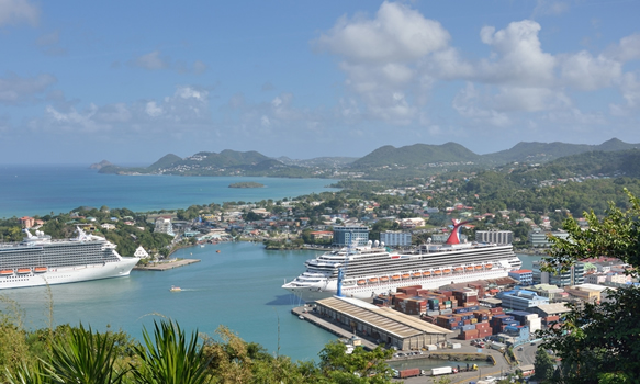Picturesque views overlooking Cartries from Morne Fortune